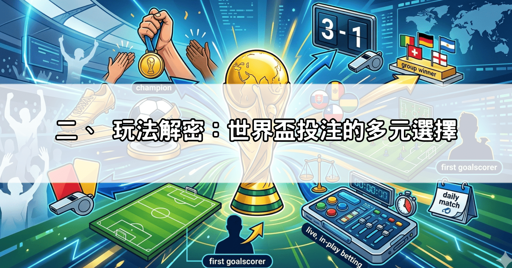 二、 玩法解密：世界盃投注的多元選擇